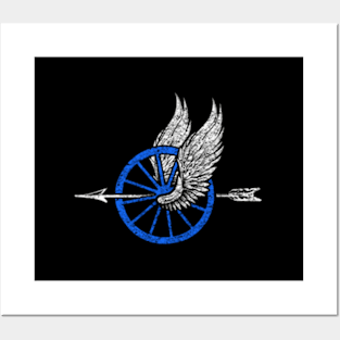 Police Motor Unit Wings Wheel And Arrow For Motor Officer Posters and Art